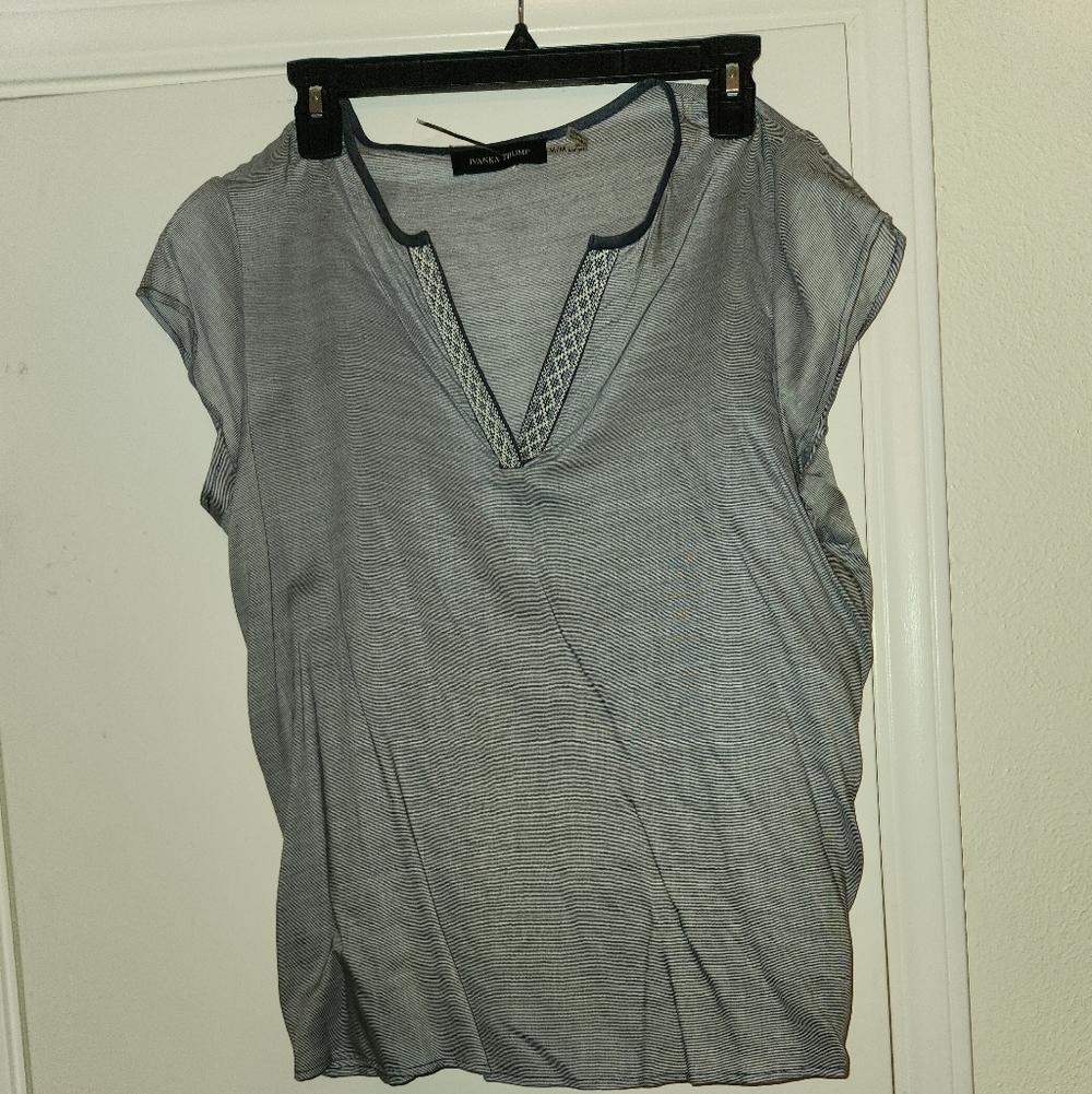 NEW w/Tags Ivanka Trump Navy Striped Blouse